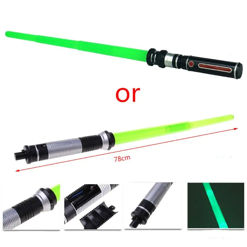 star wars lightsaber telescopic flashing sword toy