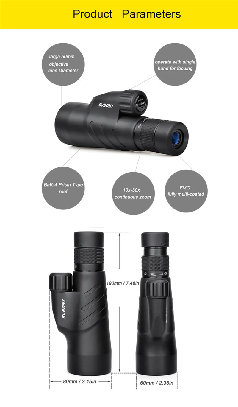 Svbony SV45 HD monocular telescope