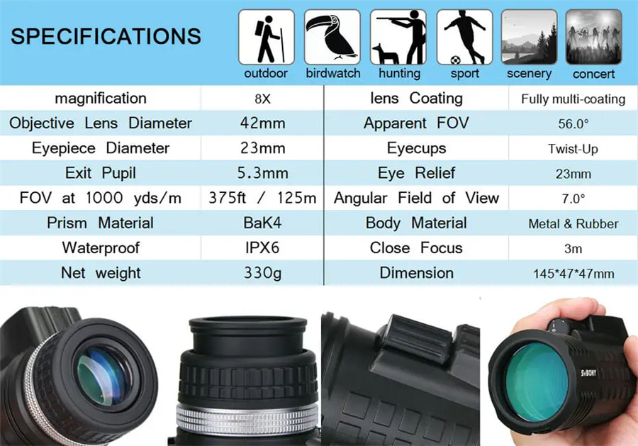 SVBONY SV42 monocular telescope