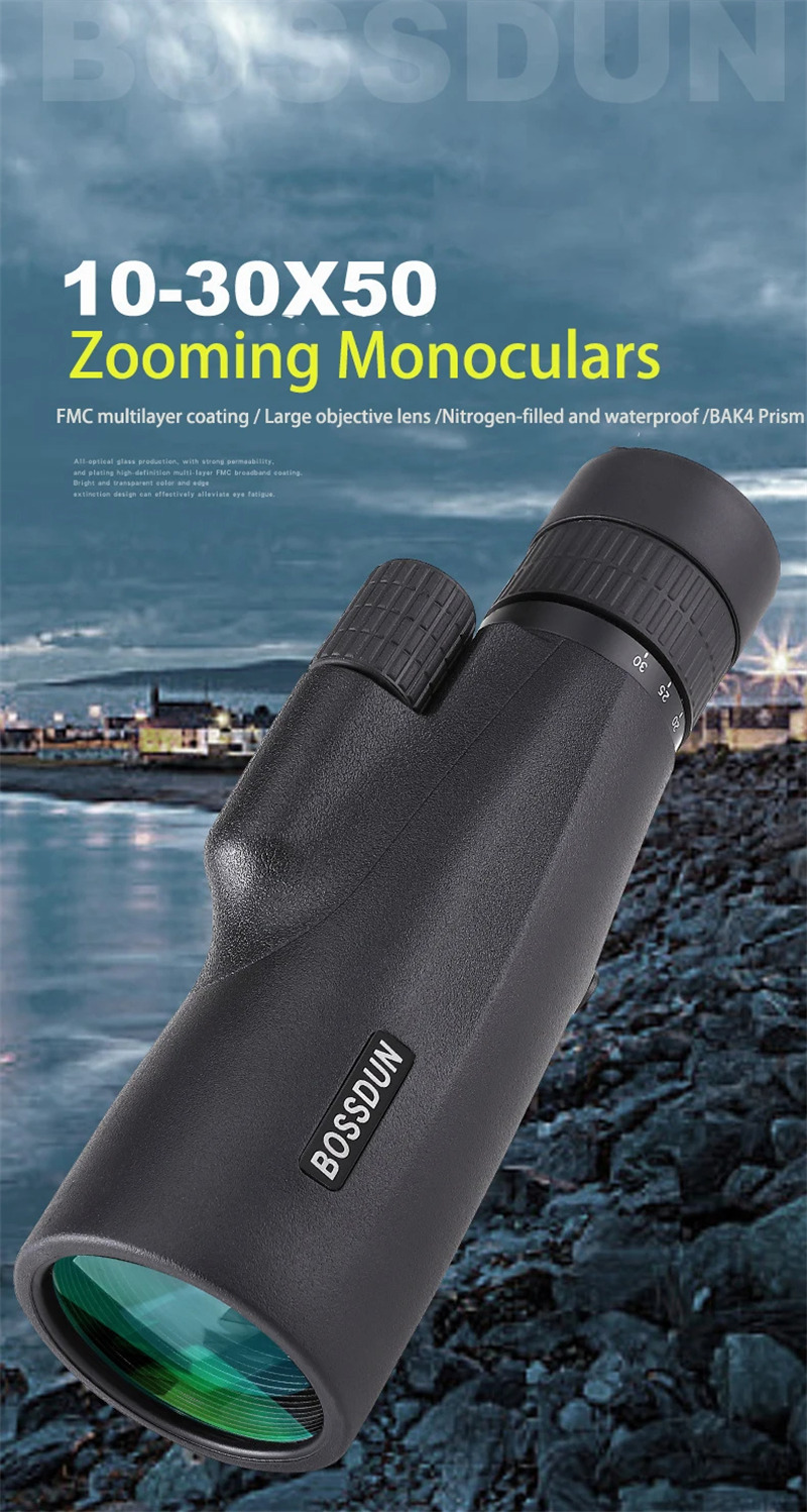 10-30x50 Zoom HD outdoor monocular telescope 