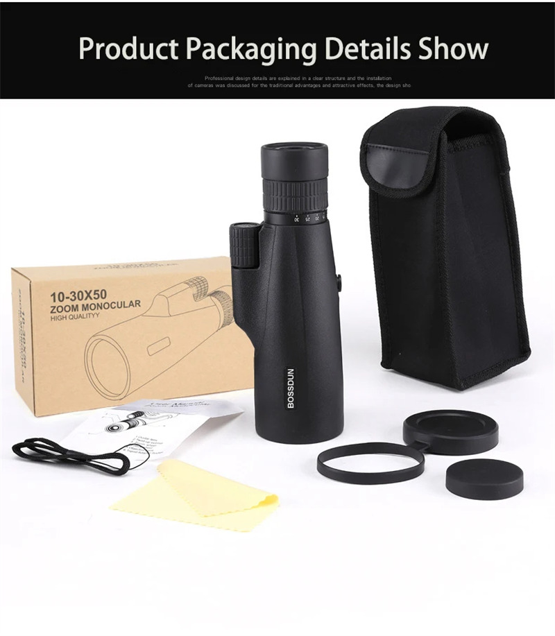 10-30x50 Zoom HD outdoor monocular telescope 