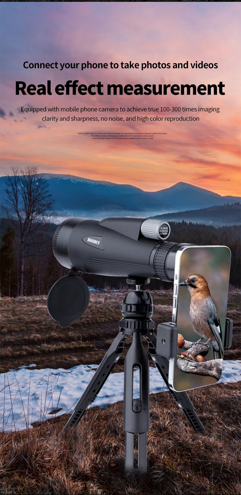 12-36X60 monocular telescope long range zoom