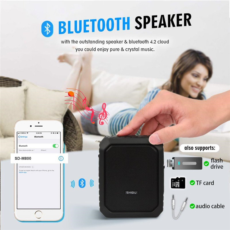 SHIDU M800 18W voice amplifier bluetooth speaker