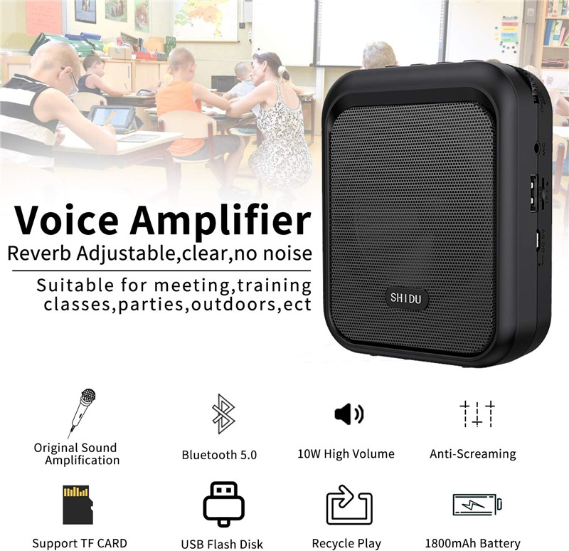 SHIDU M100 10W mini voice amplifier