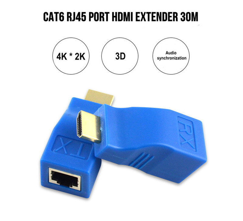 4K 2K UHD RJ45 port cat6 cable hdmi extender