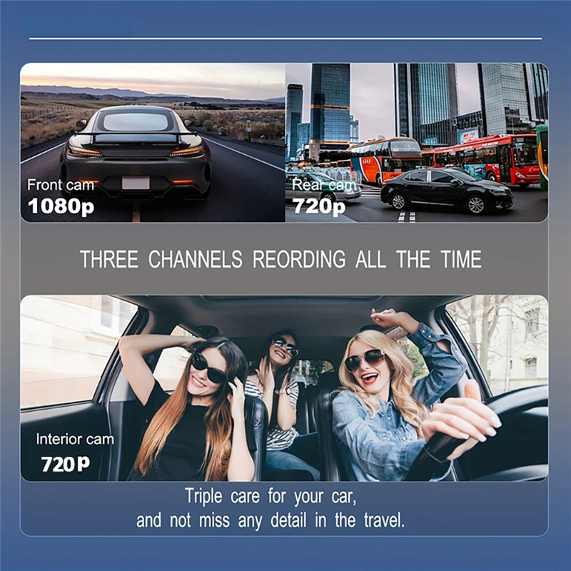 3inch 1080P dual camera dash cam