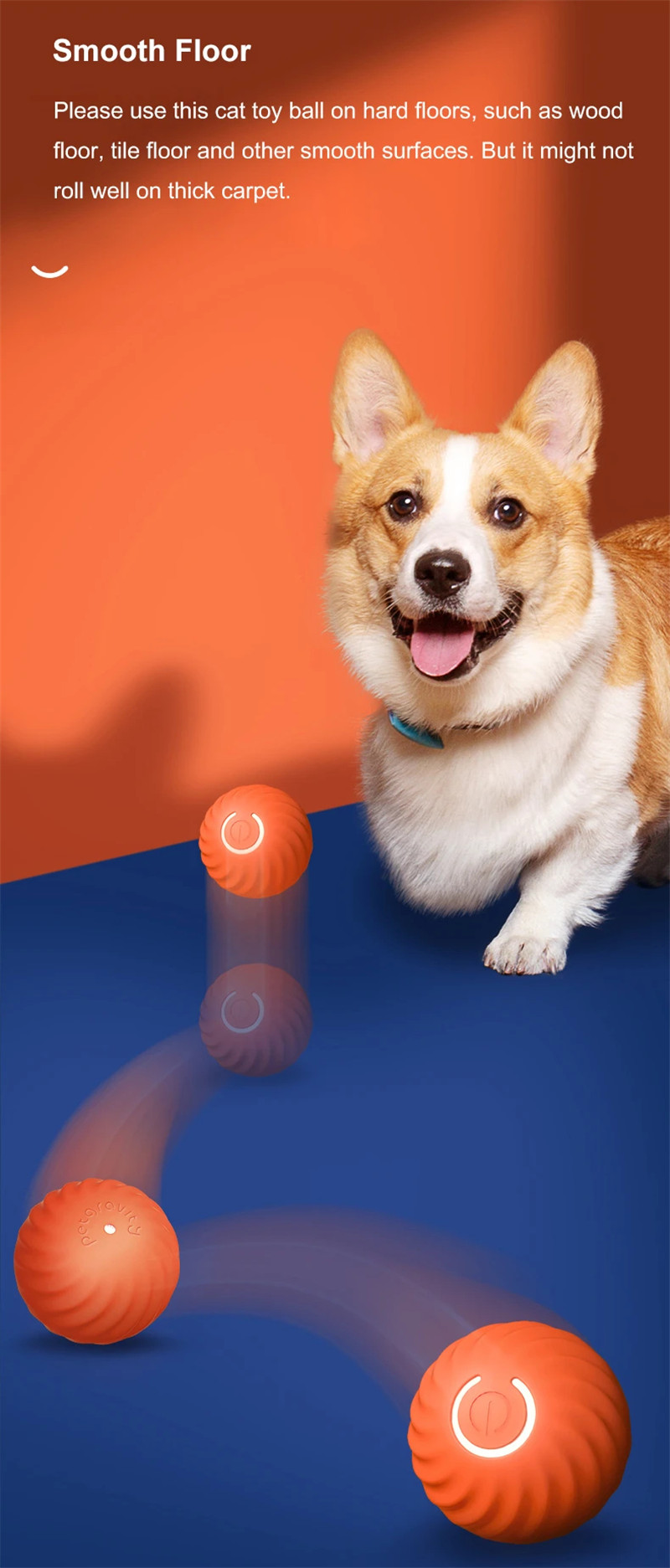 automatic moving bouncing rolling ball interactive pet dog toy