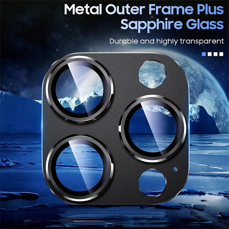 Metal Glass Camera Lens Screen Protector For iPhone