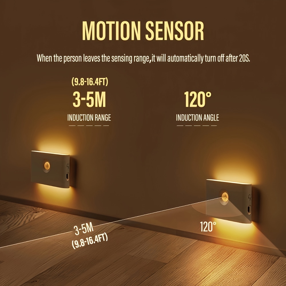 wireless magnetic motion sensor night light