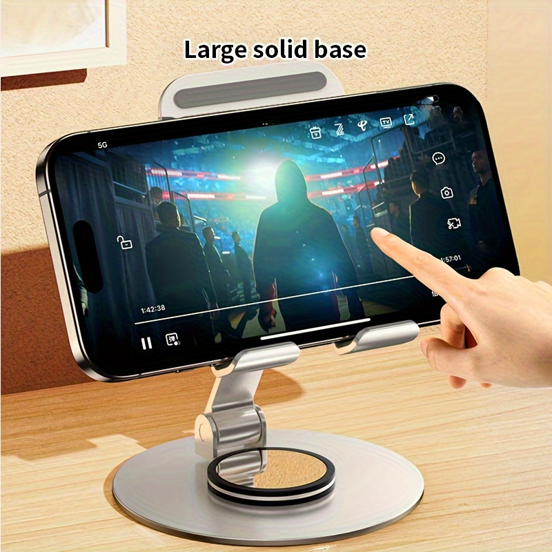 360 degree rotating foldable metal phone holder