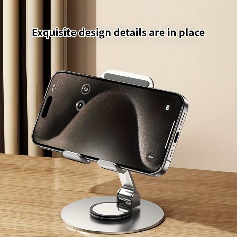 360 degree rotating foldable metal phone holder