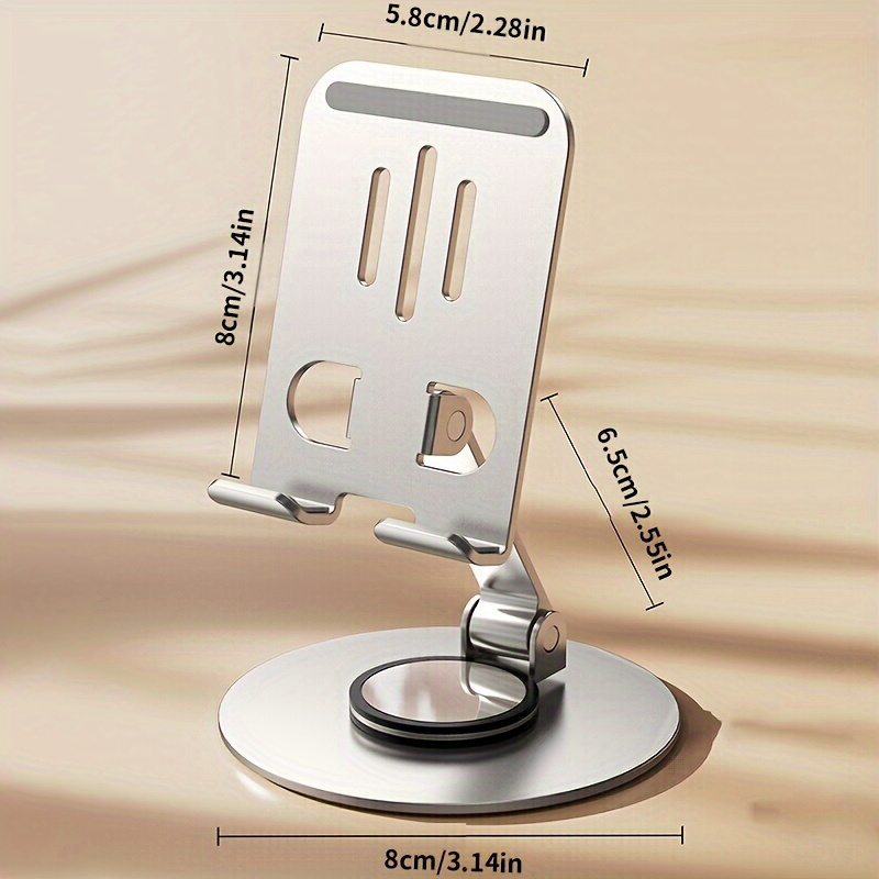 360 degree rotating foldable metal phone holder