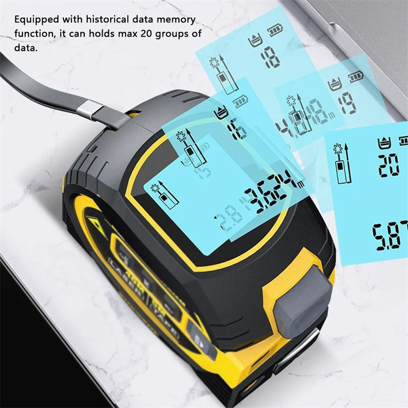 3 In 1 digital laser rangefinder distance meter measuring tape