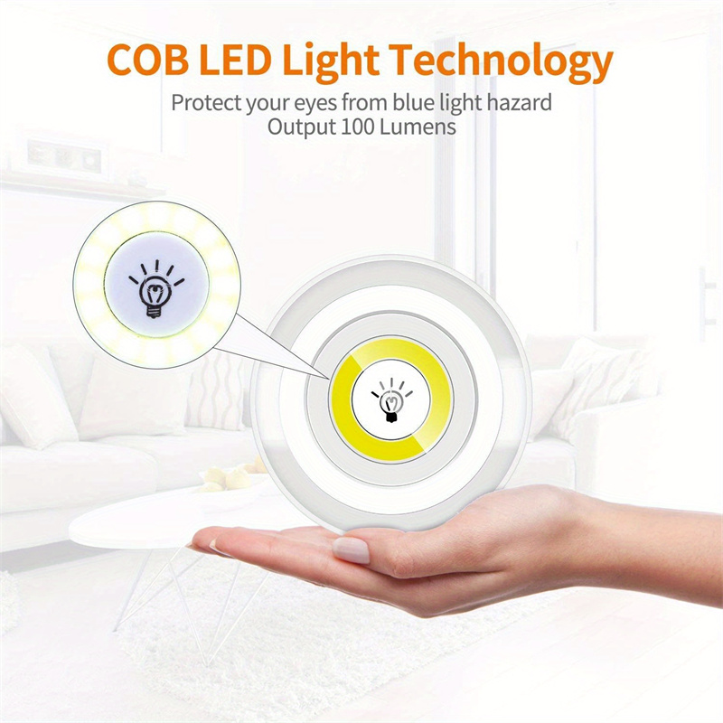 3pcs smart wireless LED cabinet lights cob night light