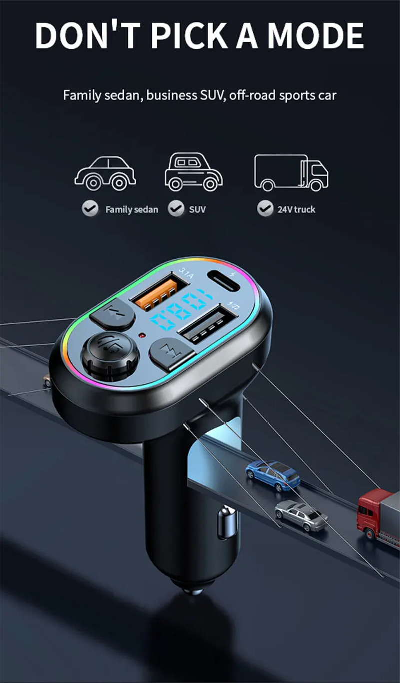 C29 car MP3 player 5W PD fast charge FM transmitter FM transmitter