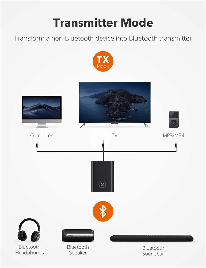 B10S bluetooth transmitter receiver audio adapter