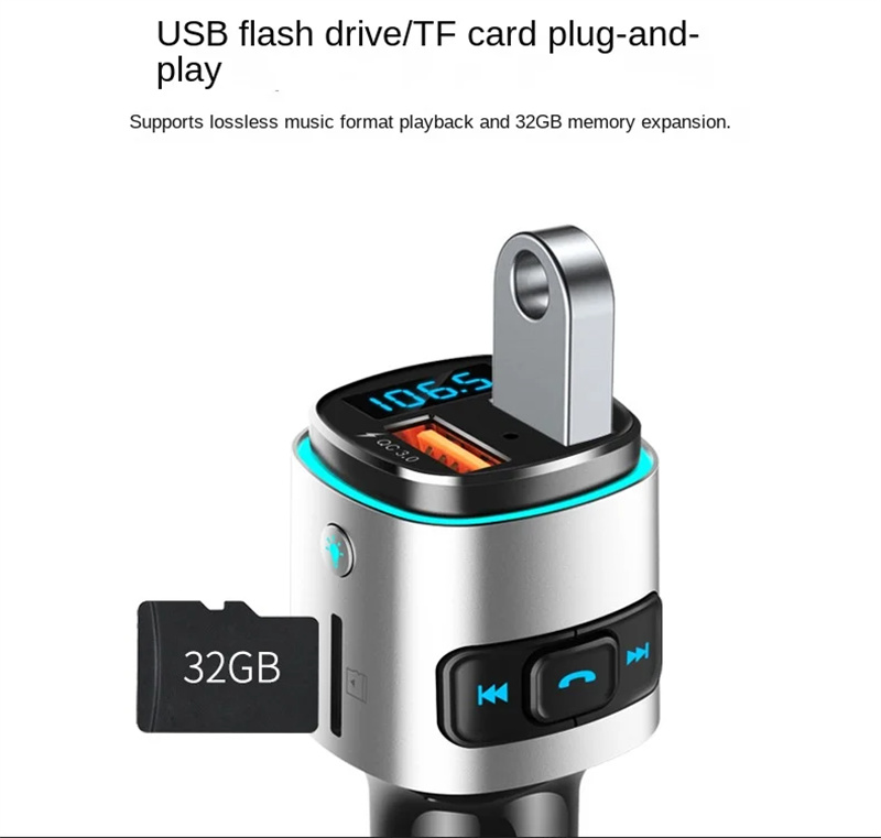 BC41 car fast charger bluetooth MP3 player FM transmitter