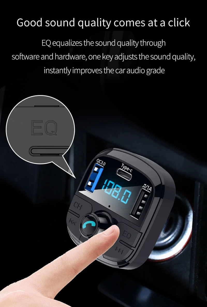 BT29 car kit quick charger FM transmitter bluetooth mp3 player