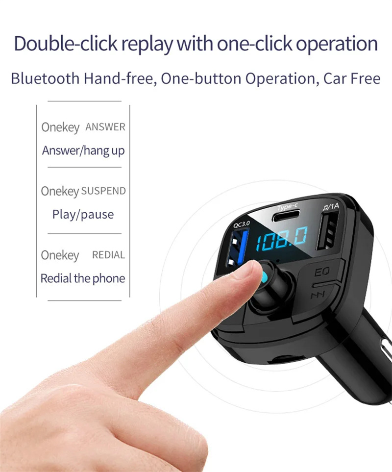 BT29 car kit quick charger FM transmitter bluetooth mp3 player