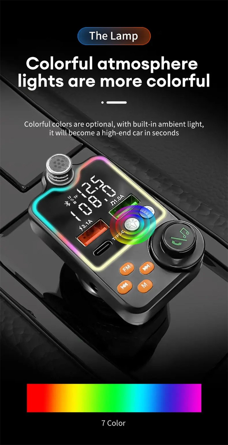 Q15 car bluetooth mp3 player fm transmitter pd charger