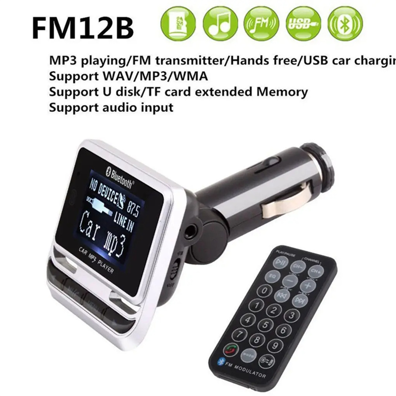 FM12B car bluetooth mp3 player fm transmitter aux audio adapter