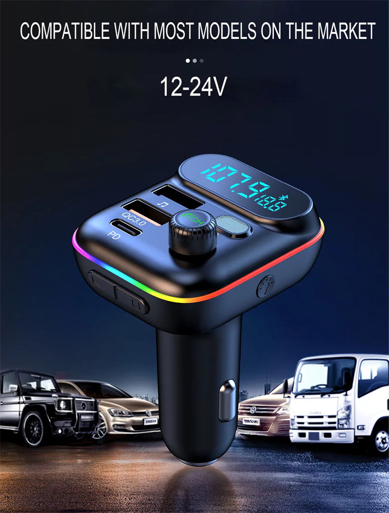 T70 car bluetooth mp3 player pd charger fm transmitter 