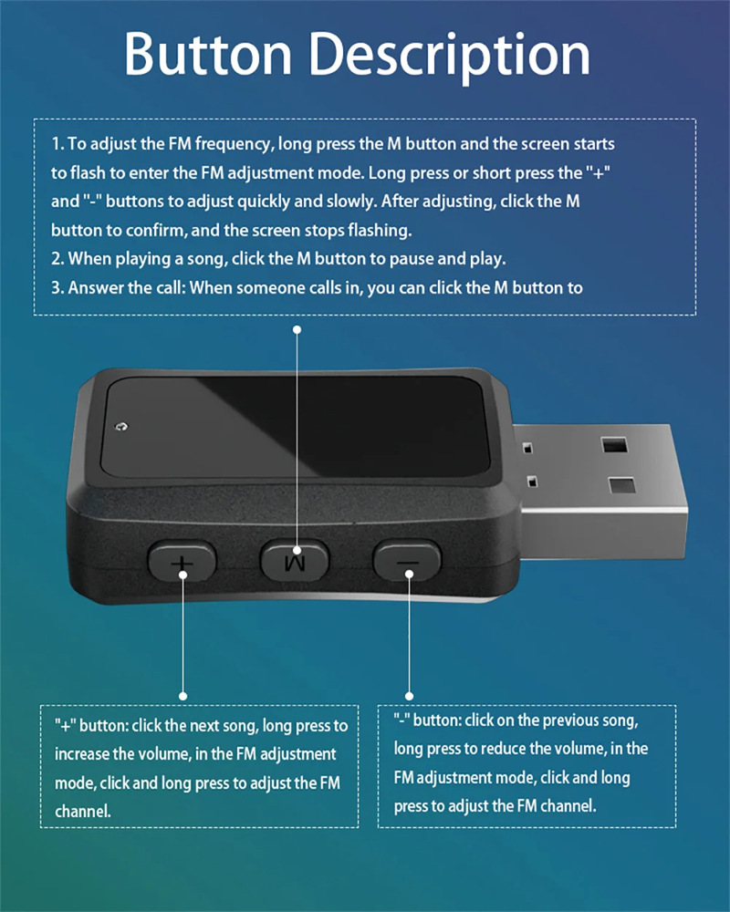 t60 bluetooth transmitter receiver car aux audio adapter