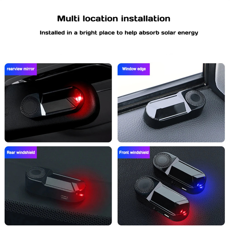 led car fake security light solar power simulated alarm