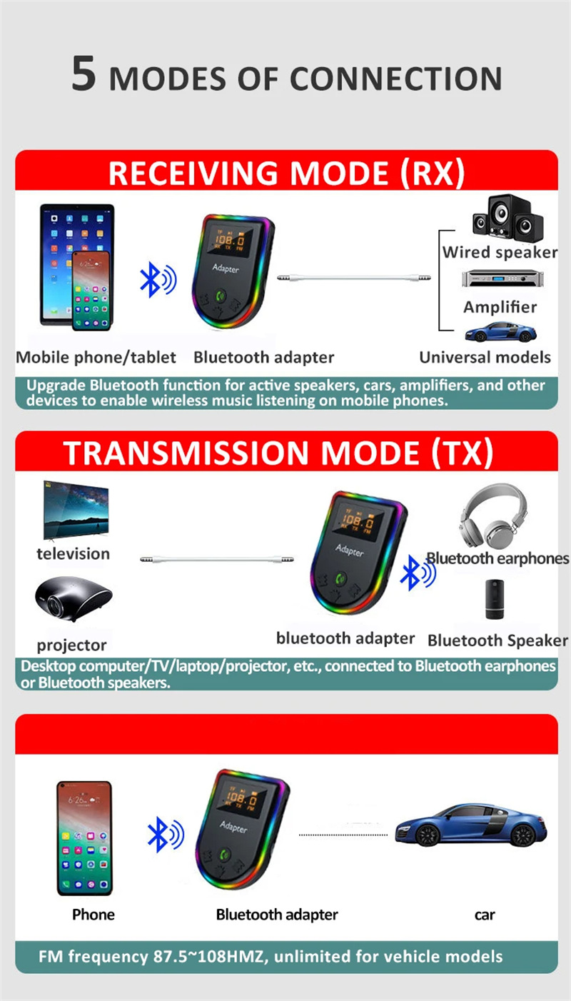 q6 car pc tv bluetooth audio adapter