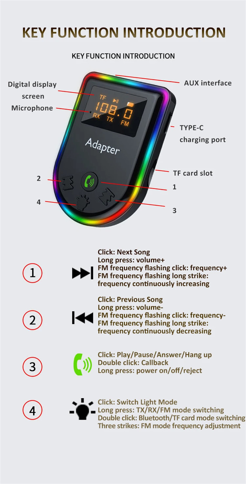 q6 car pc tv bluetooth audio adapter