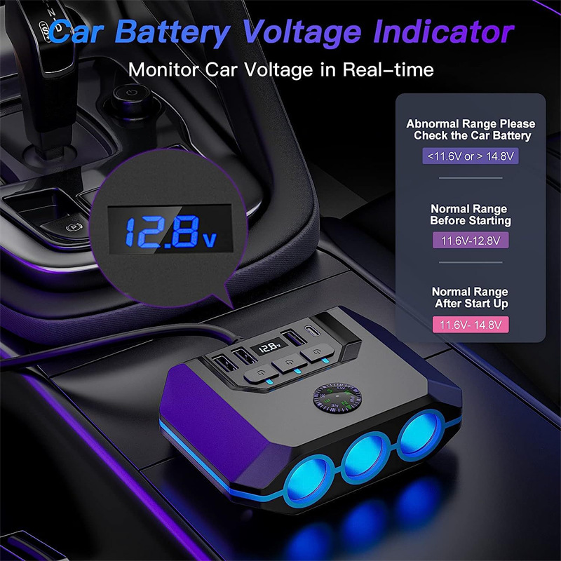 TR52 car 120W pd 30w charger fast charging adapter