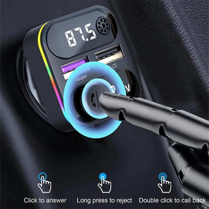 C37 car wireless fm transmitter music player audio receiver