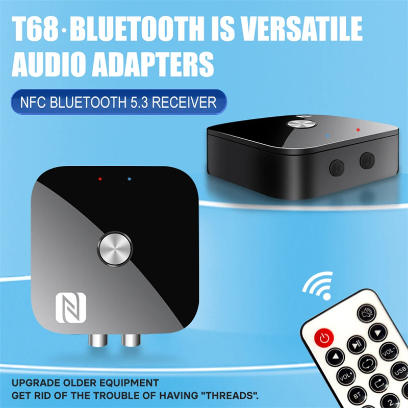 T68 nfc bluetooth receiver aux rca stereo music audio adapter