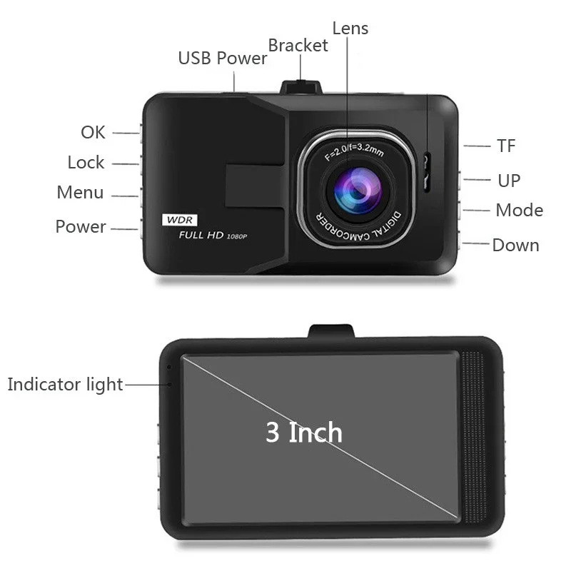 car dvr fhd camera loop recorder camcorder