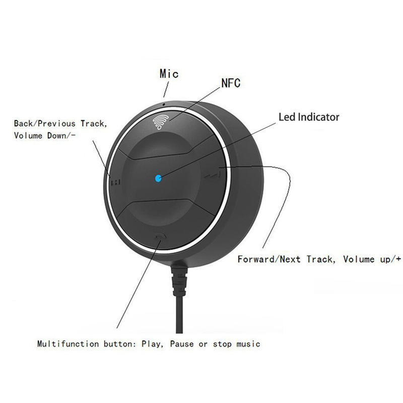 JRBC01 NFC bluetooth car kit aux music audio player