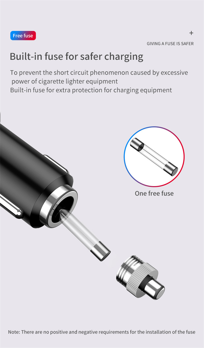 C06 Car Cigarette Lighter QC PD faster charge adapter
