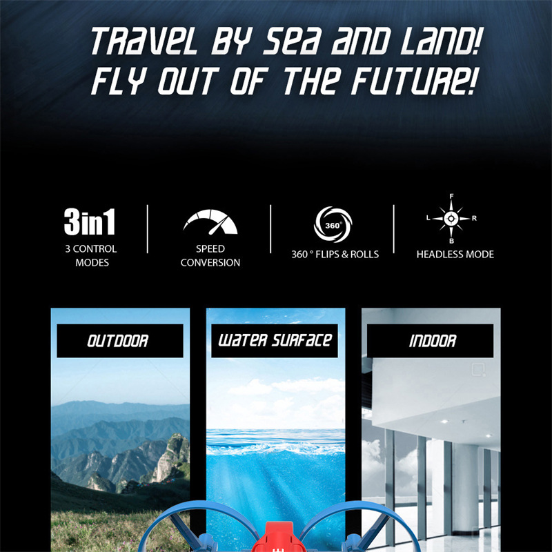 JJRC H101 rc drone JJRC H101 rc drone 3 in 1 waterproof aircraft boat toy