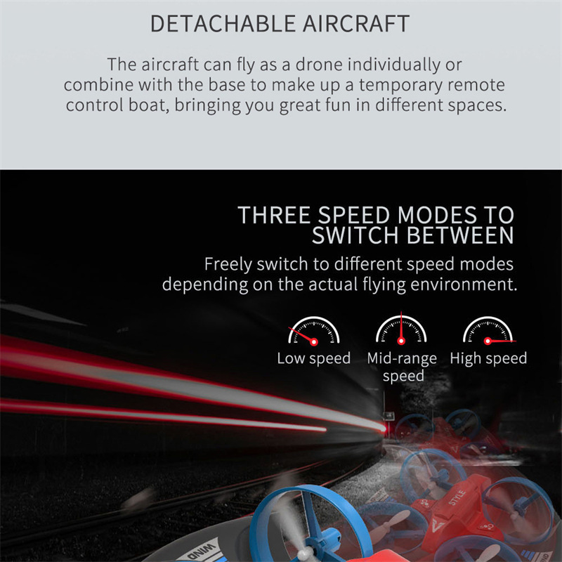 JJRC H101 rc drone JJRC H101 rc drone 3 in 1 waterproof aircraft boat toy