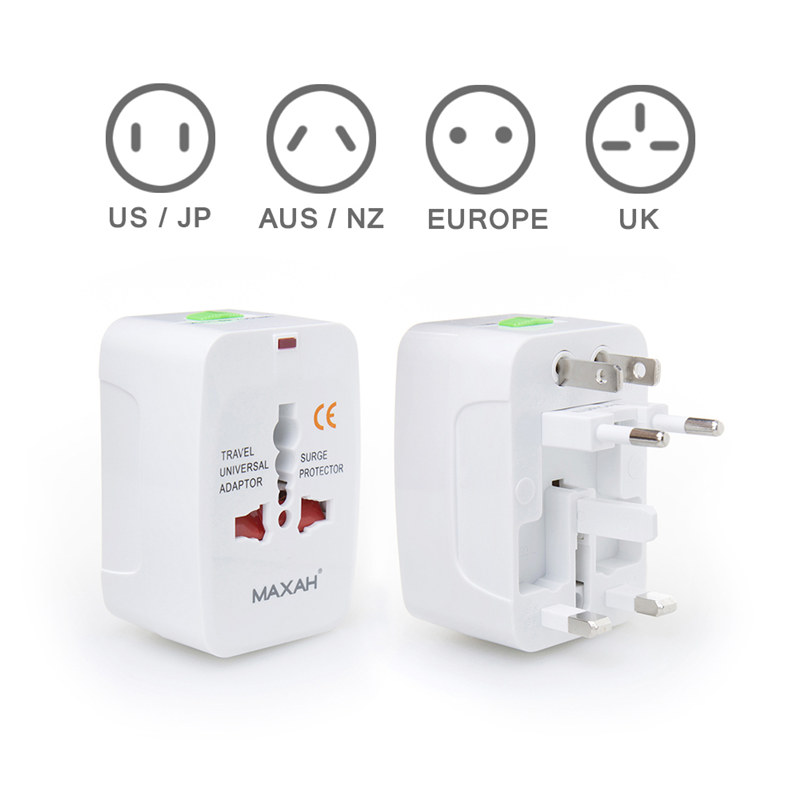 US Female To EU Male AC Converter Power Plug Travel Worldwide Charger Adapter 