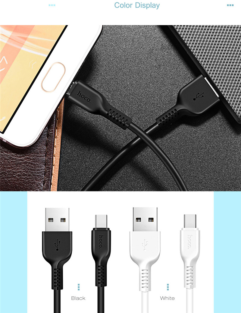 HOCO X13 Type-C Connector Easy Charging Data Transfer Cable 1M HOCO X13 Type-C Connector Easy Charging Data Transfer Cable 1M