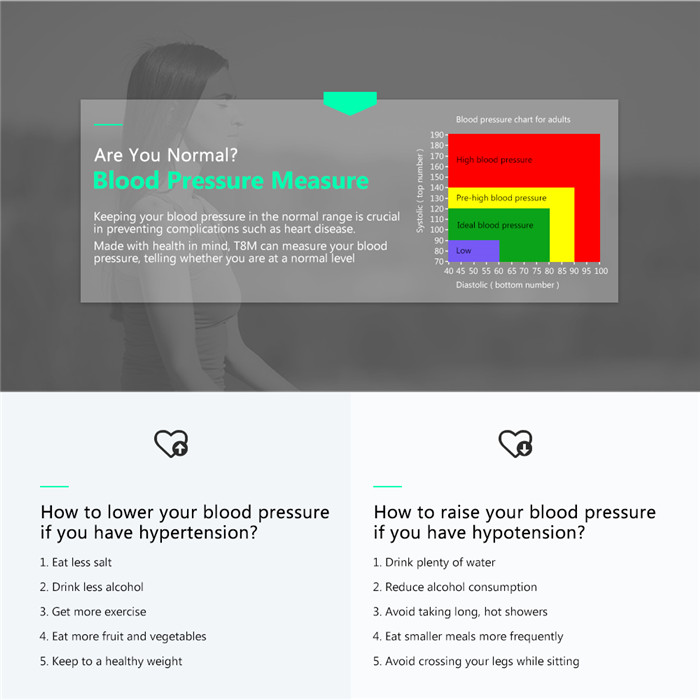 T8M Smart Watch Blood Pressure Measure Heart Rate Monitor Wristwatch T8M Smart Watch Blood Pressure Measure Heart Rate Monitor Wristwatch