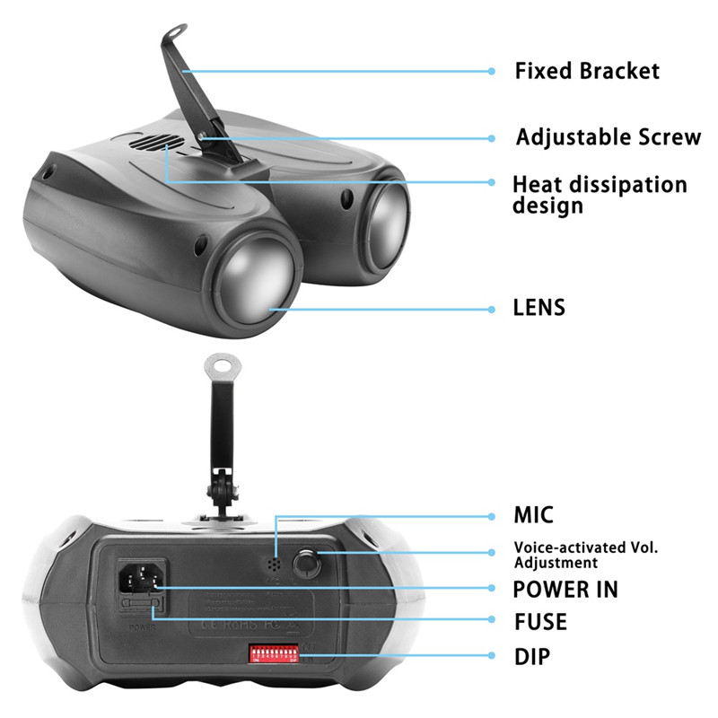 U'King 20W 128 LEDs RGBW projector lamp for stage effect lighting U'King 20W 128 LEDs RGBW projector lamp for stage effect lighting