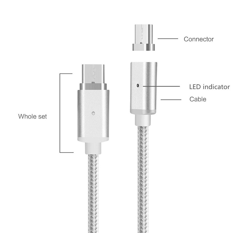 Metal Magnetic Type-C Metal Plug Adapter USB Data Cable Metal Magnetic Type-C Metal Plug Adapter USB Data Cable