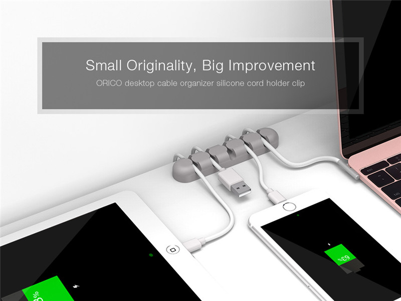 ORICO Desktop Cable Storage Management Silicon Charger Wire Organizer Holder Clip ORICO Desktop Cable Storage Management Silicon Charger Wire Organizer Holder Clip