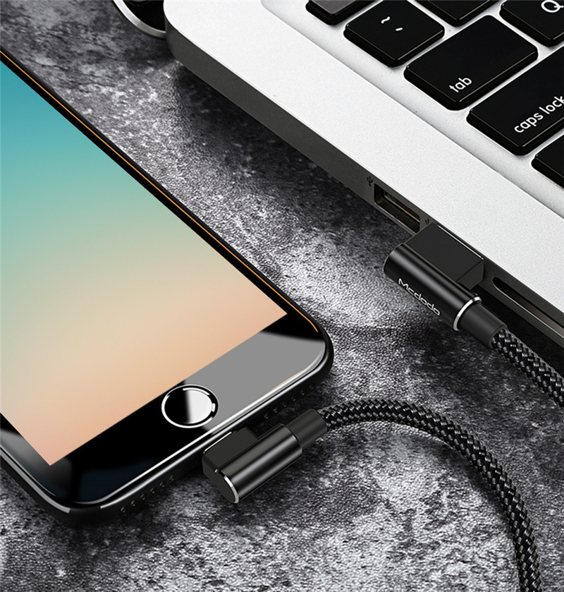 Mcdodo Dual Elbow Type 8 Pin Data Transmission Sync Cord 1.8M iphone Mcdodo Dual Elbow Type 8 Pin Data Transmission Sync Cord 1.8M iphone