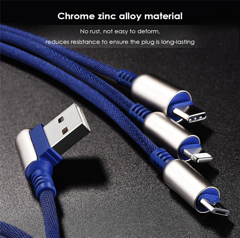 HOCO 3 in 1 8 Pin Micro USB Type-C Charging Data Cable 1.5M HOCO 3 in 1 8 Pin Micro USB Type-C Charging Data Cable 1.5M