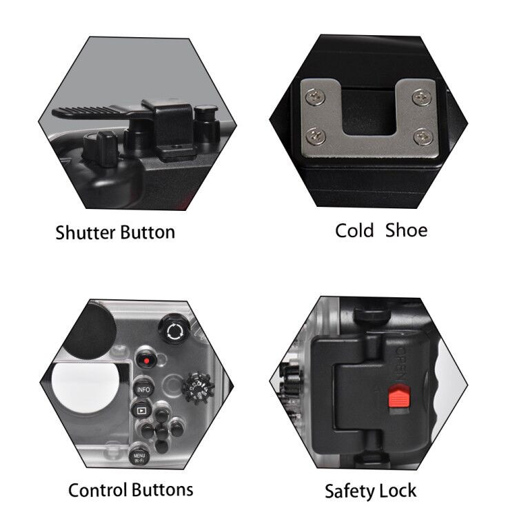 Olympus TG-6 Underwater Housing Waterproof Case detail Olympus TG-6 Underwater Housing Waterproof Case detail