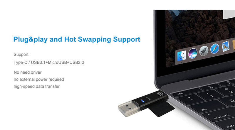 Cwxuan Type-C / Micro USB to OTG Hub Adapter TF Card Reader Cwxuan Type-C / Micro USB to OTG Hub Adapter TF Card Reader