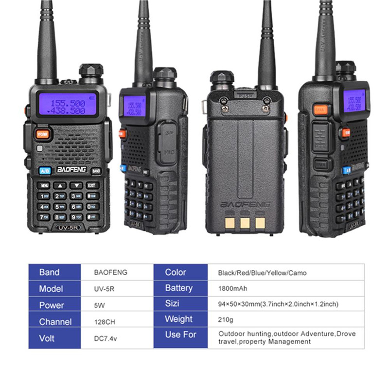 BaoFeng UV-5R Walkie Talkie Dual Band Radio Transceiver BaoFeng UV-5R Walkie Talkie Dual Band Radio Transceiver