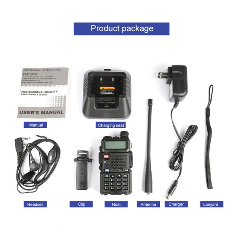 BaoFeng UV-5R Walkie Talkie Dual Band Radio Transceiver BaoFeng UV-5R Walkie Talkie Dual Band Radio Transceiver